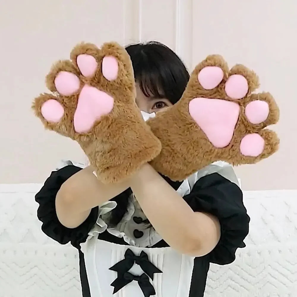 Black Orange Tiger Cat Paw Gloves Cosplay Costume Leopard Ocelot Furry Fursuit